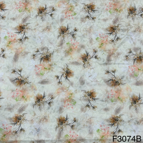 Printed Lizzy Bizzy Cotton fabric-F3074